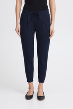 Load image into Gallery viewer, ICHI Kate cropped Trousers - Total Eclipse(Navy)