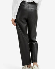 Load image into Gallery viewer, YAYA Faux Leather Trousers with Seam Detail - Anthracite Brown