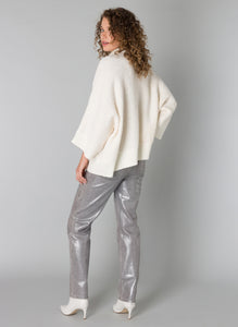 Yest  Pasclina Metallic Trousers - Silver Grey