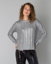 Load image into Gallery viewer, Yest  Penelope Metallic Jumper - Silver Grey