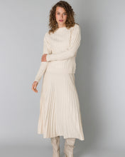 Load image into Gallery viewer, Yest  Sandy A Line Ribbed Skirt  - Sandy White