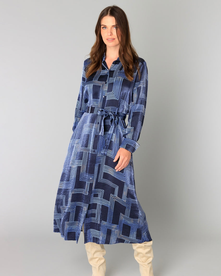 Yest Blanca Dress - Dark Navy/French Blue