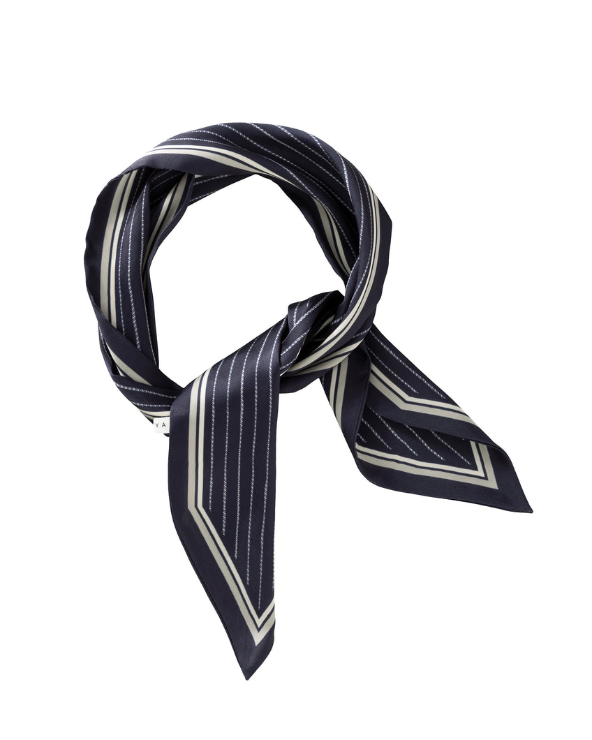 YAYA Stripe Scarf - Inkwell Blue