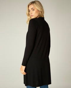 Base Level Yayla Long Cardigan - Black