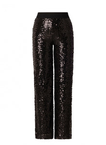 Yest  Sequin Trousers - Black