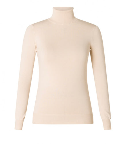 Base Level Yuen Roll Neck Jumper - Light Beige