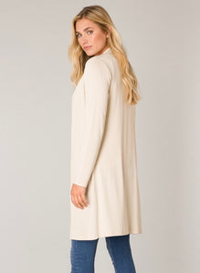 Base Level Yayla Long Cardigan -  Light Beige