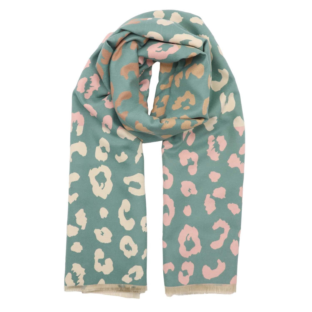 Winter Weight Abstract Animal Print - Green