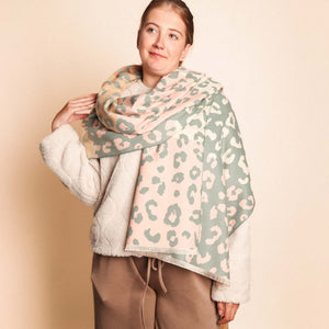 Winter Weight Abstract Animal Print - Green