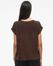 Load image into Gallery viewer, Vila Ellette Satin Top - Coffee Bean