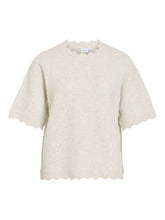 Load image into Gallery viewer, Vila Nikolina Short Sleeve Pullover - Light Natural Melange