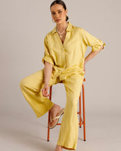 Load image into Gallery viewer, Yest Merel Essential Linen Blend Trouser - Raffia Yellow
