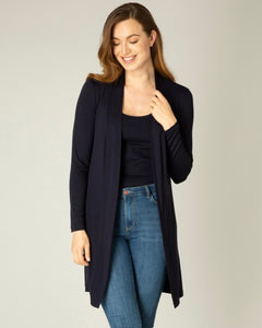 Base Level Yayla Long Cardigan - Dark Blue