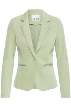 Load image into Gallery viewer, ICHI Kate Pique Blazer - Iguana Green