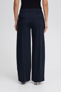 ICHI Kate Wide Leg Trousers - Total Eclipse