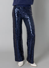 Load image into Gallery viewer, Yest  Sequin Trousers - Marine Blue