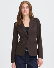 Load image into Gallery viewer, ICHI Kate Blazer - Black/Brown Herringbone
