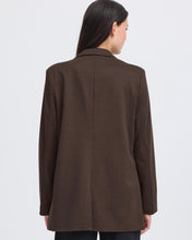 Load image into Gallery viewer, ICHI Kate Oversize Blazer - Black/Brown Herringbone