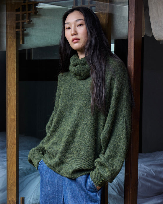 ICHI Kamara Oversize Pullover - Rifle Green