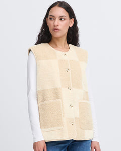 ICHI Tonza Faux Sheepskin Gilet