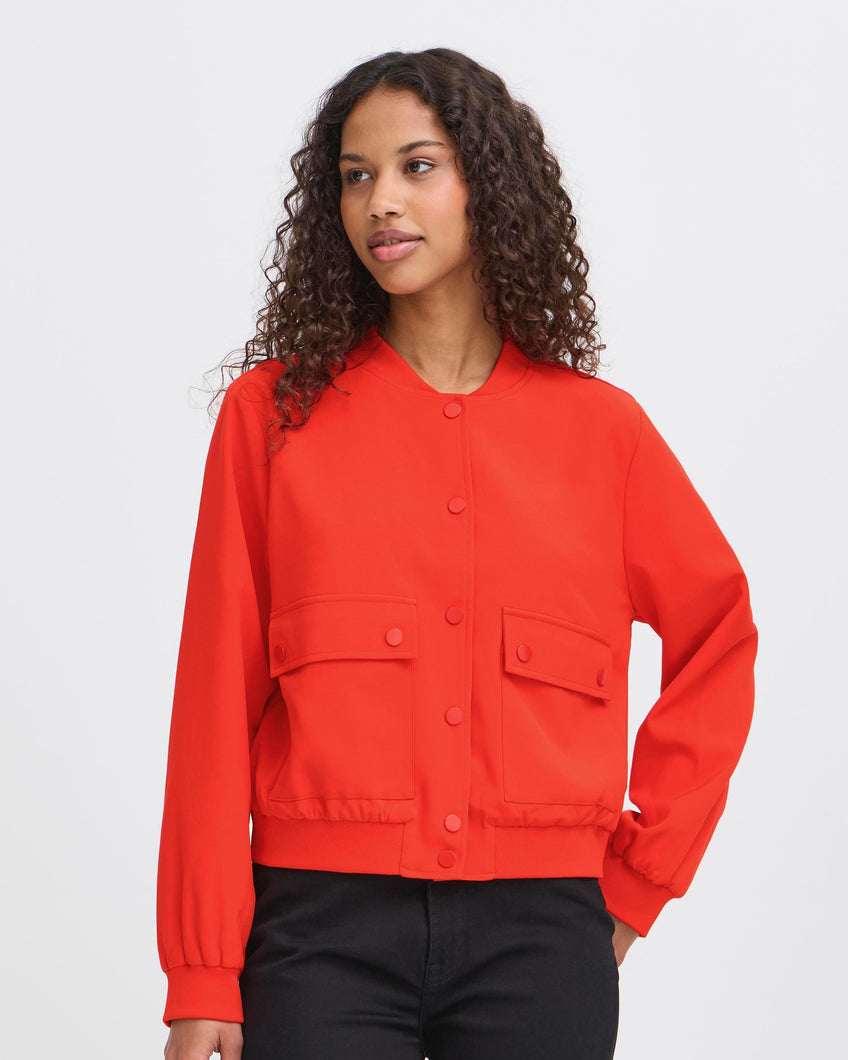 ICHI Folavi Jacket - Fiery Red