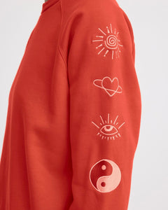 ICHI Lela Sweatshirt - Red