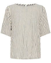 Load image into Gallery viewer, ICHI Marrakech Top - Total Eclipse (Navy) Stripe