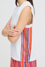 Load image into Gallery viewer, ICHI Libella Top - Cloud Dancer/Multi Stripe
