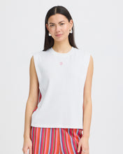 Load image into Gallery viewer, ICHI Libella Top - Cloud Dancer/Multi Stripe