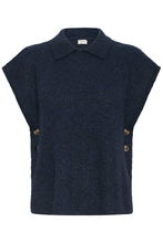 Load image into Gallery viewer, ICHI Aylva Poncho - Navy Blue