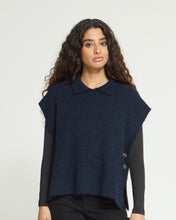 Load image into Gallery viewer, ICHI Aylva Poncho - Navy Blue