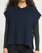 Load image into Gallery viewer, ICHI Aylva Poncho - Navy Blue