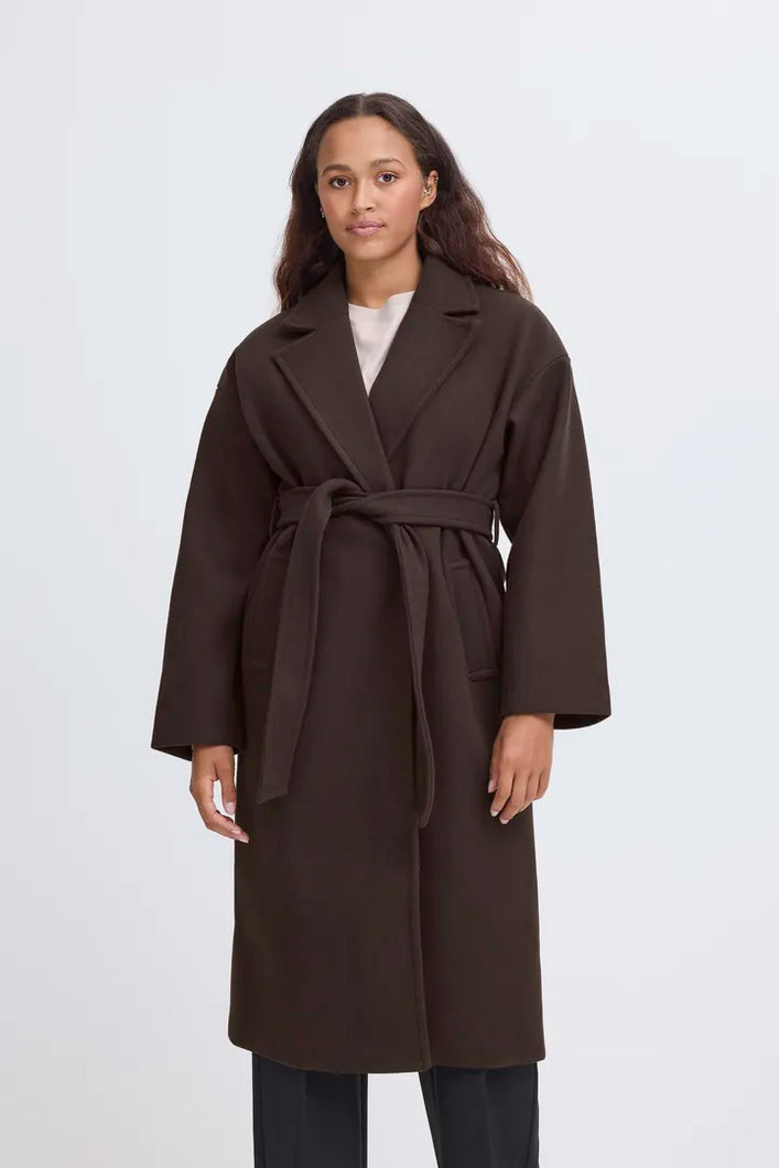 ICHI Jannet Coat - Chocolate Torte