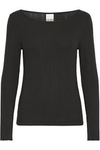 Load image into Gallery viewer, ICHI Cella Long Sleeve Top - Black