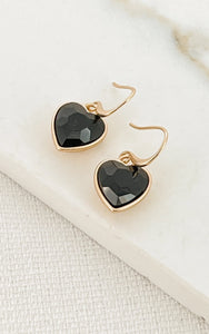 Envy Heart Earring  - Gold/Black