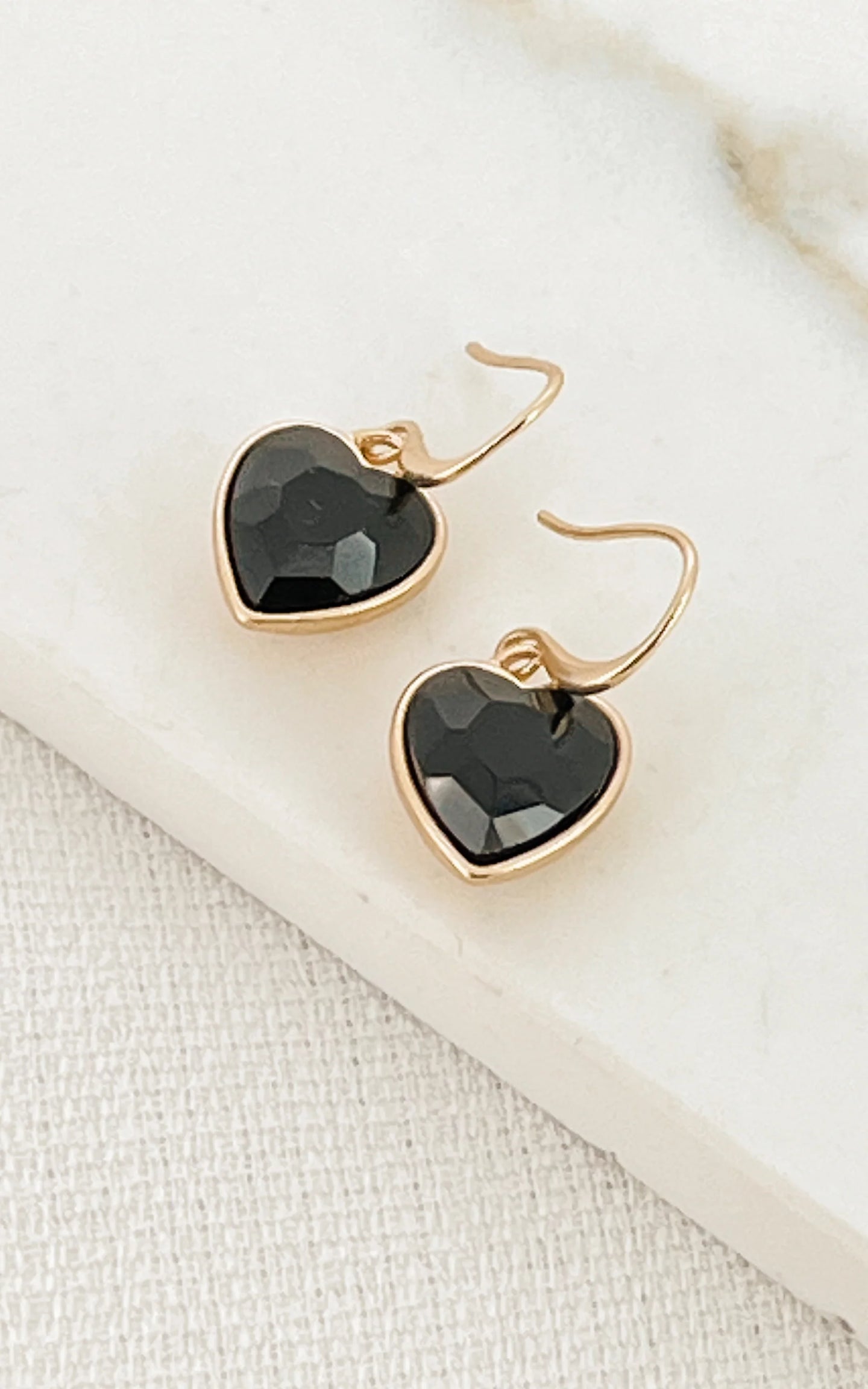 Envy Heart Earring  - Gold/Black