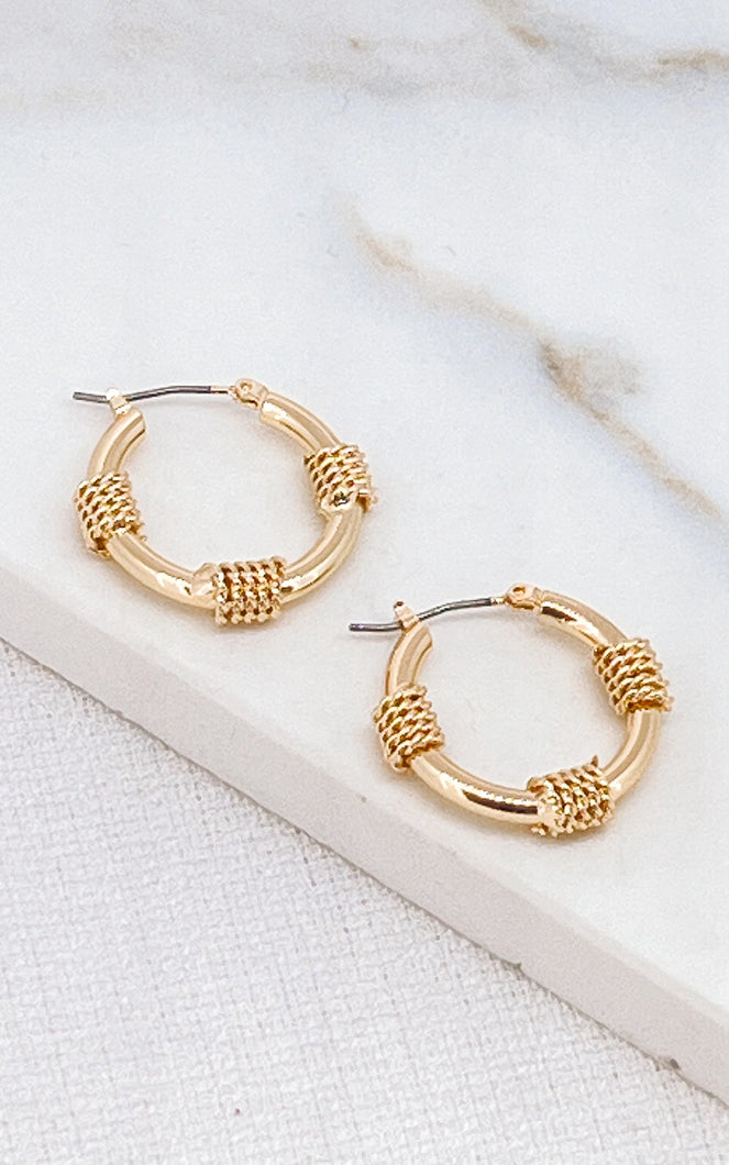 Envy Filagree Hoop Earrings - Gold