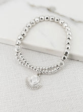 Load image into Gallery viewer, Envy Beaded Fan Bracelet -Silver