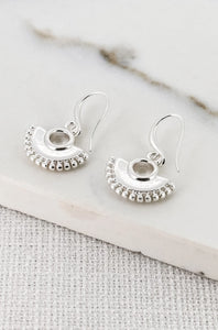 Envy Fan Earrings - Silver