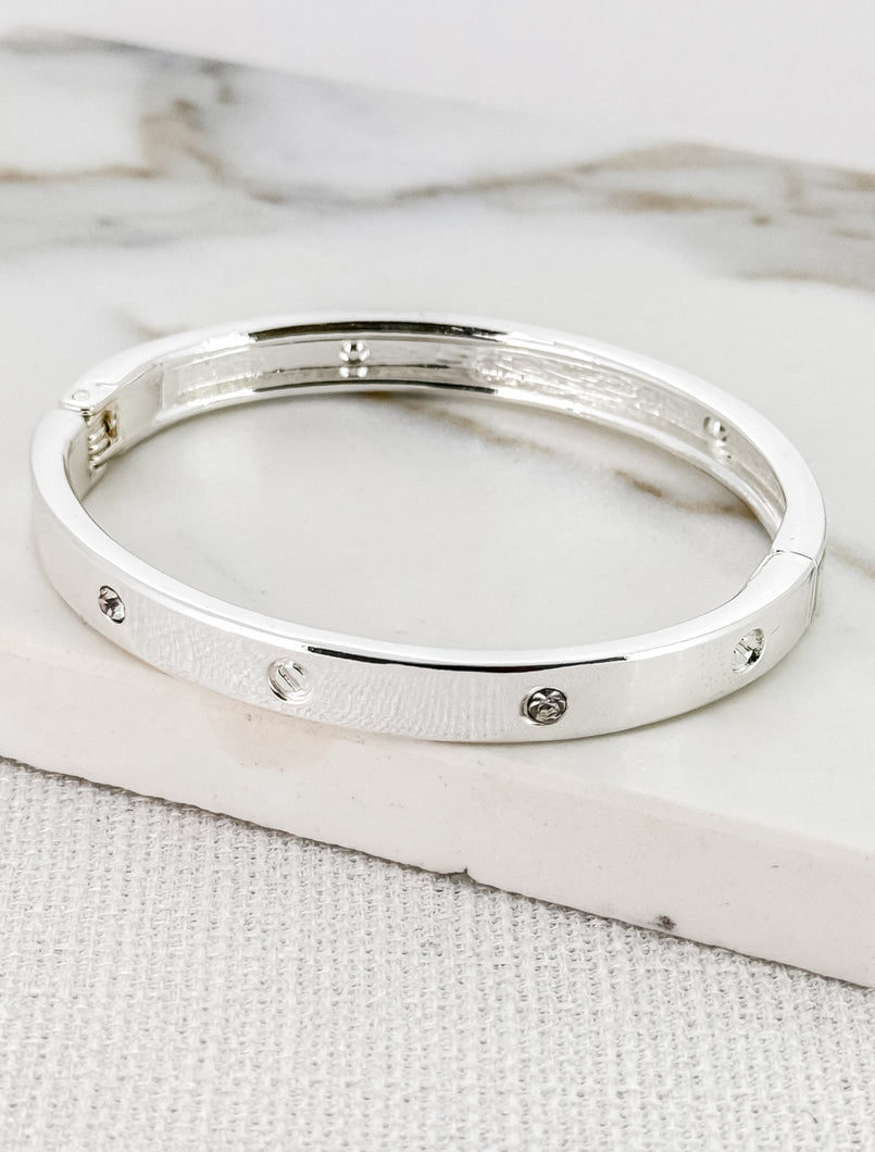 Envy  Screw Bangle - Silver