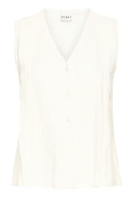 Load image into Gallery viewer, ICHI Linno Sleeveless Blouse - Cloud Dancer