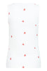 ICHI Palma Top - Cloud Dancer/Fiery Red