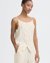 Load image into Gallery viewer, ICHI Linno Top - Brown Stripe