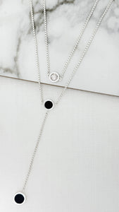 Envy Double Layer Rope Necklace - Silver