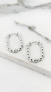 Envy Ball Hoop Earring - Silver