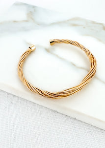 Envy Slim  Multi Strand |Bangle- Gold