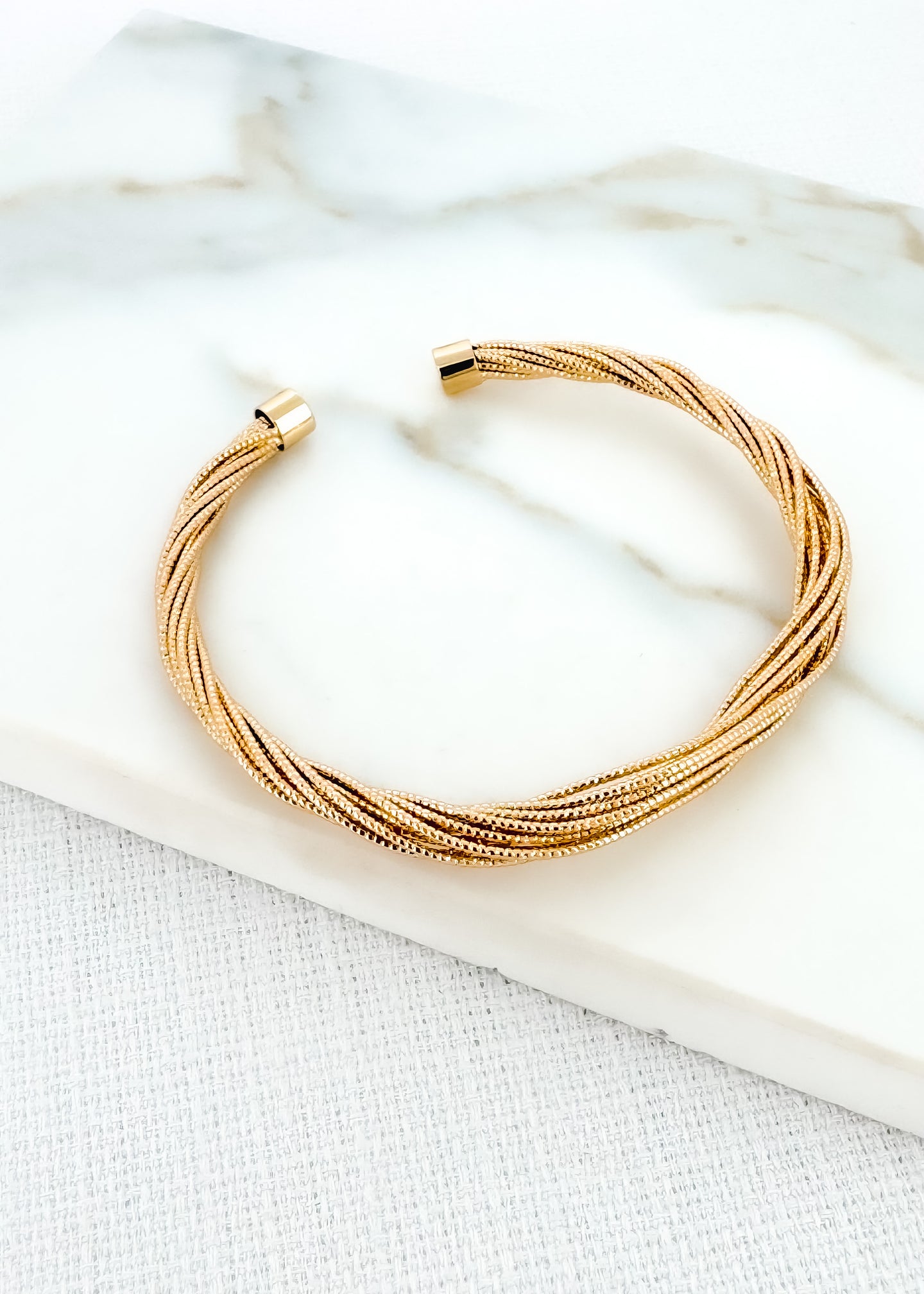 Envy Slim  Multi Strand |Bangle- Gold