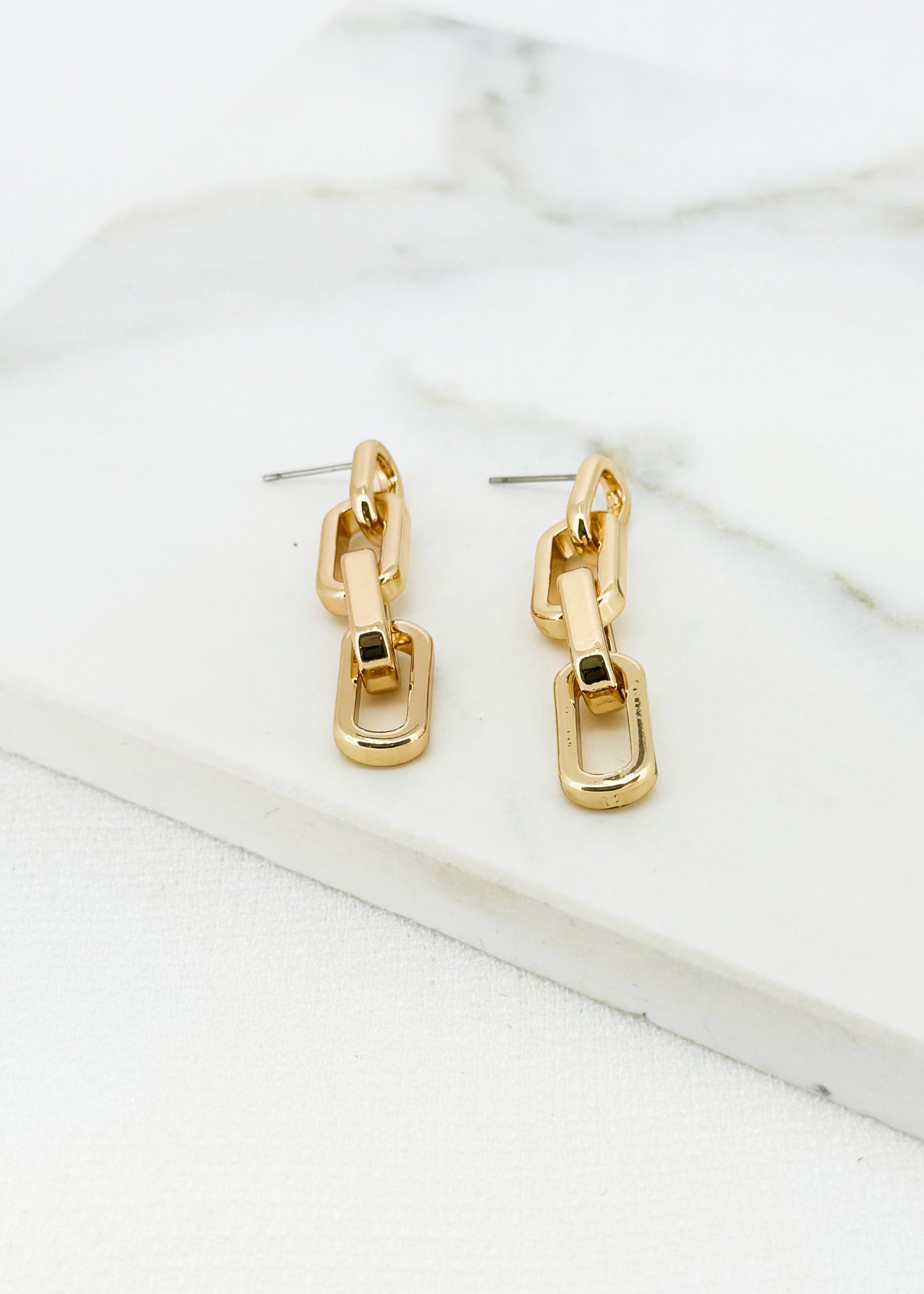 Envy Link Drop Earring - Gold