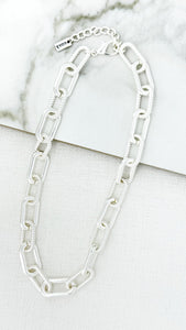 Envy Chunky Link Necklace - Silver