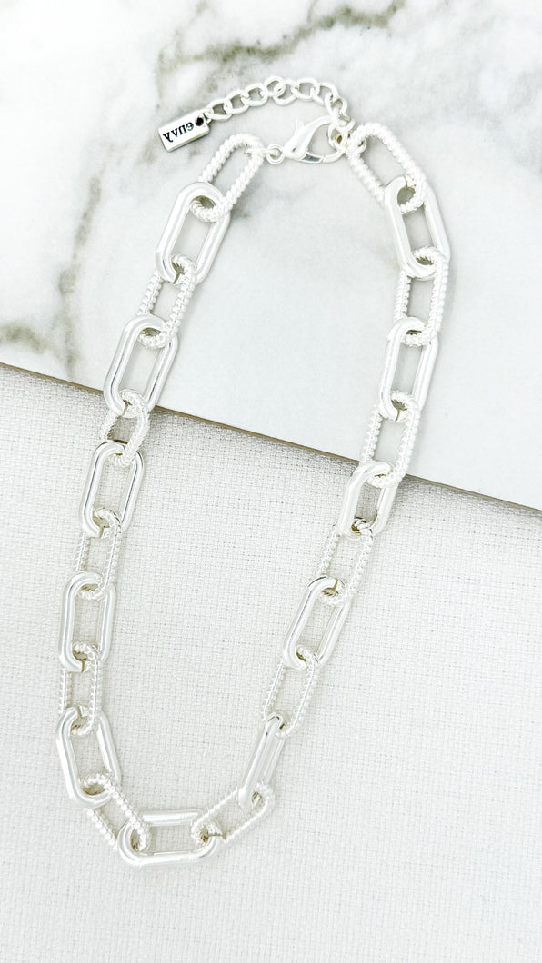 Envy Chunky Link Necklace - Silver